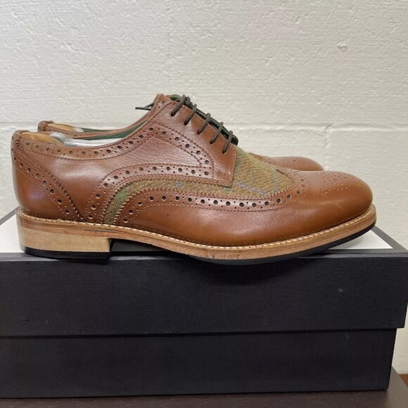 SAMUEL WINDSOR BROWN & TWEED WINGTIP BROGUE SIZE US 7.5-8 - Picture 1 of 8
